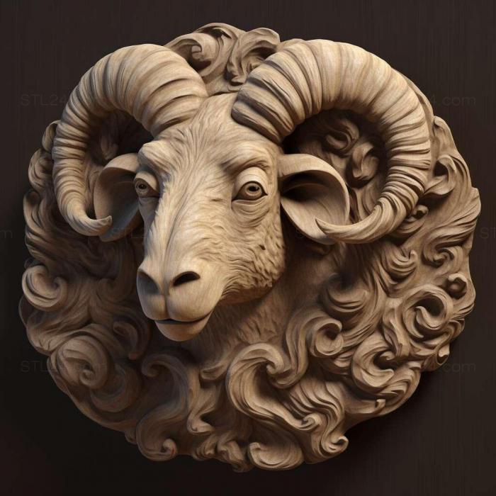 Nature and animals (sheep 3d model 2, NATURE_794) 3D models for cnc